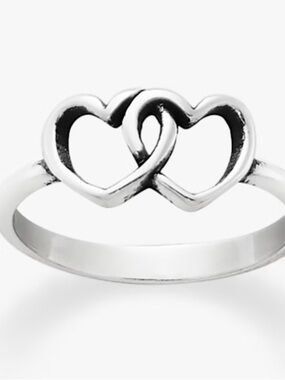 James Avery Double Heart Ring - Silver